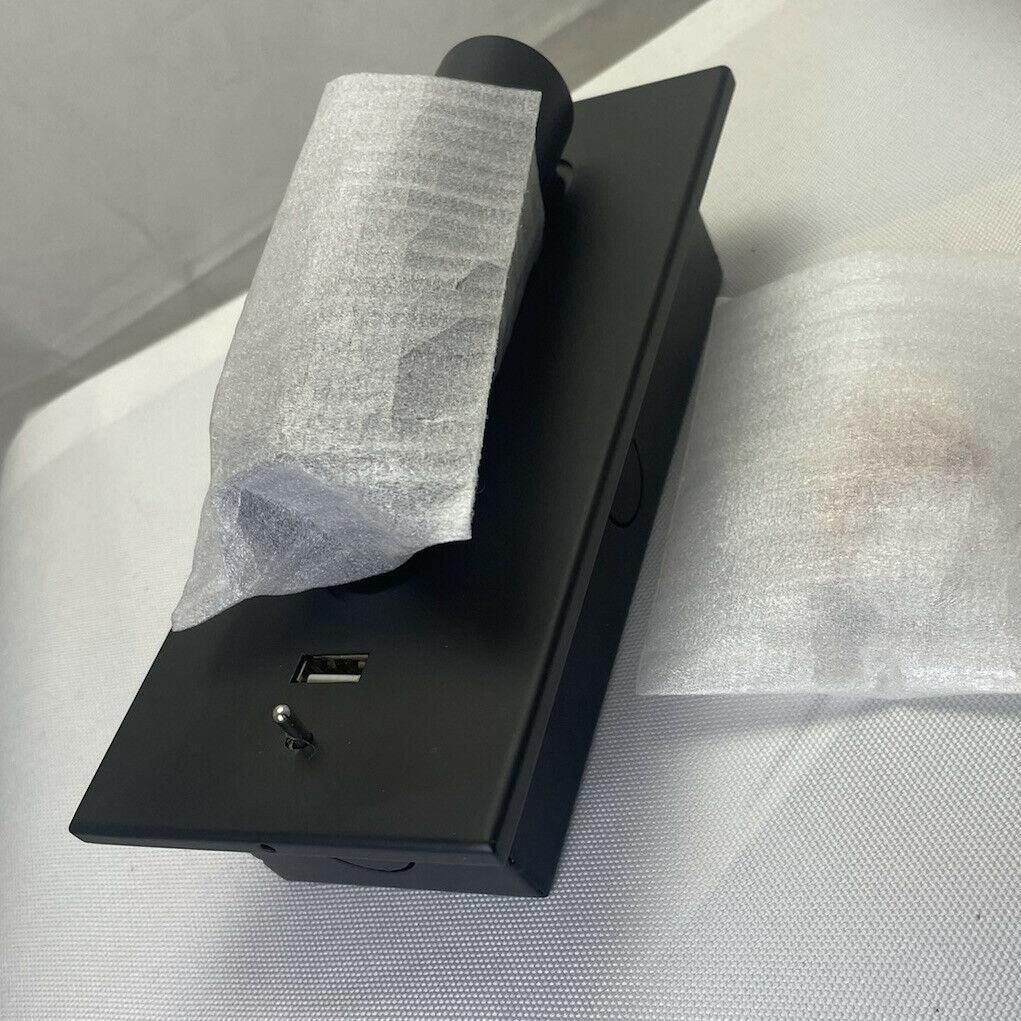 Sothis nowoczesny minimalistyczny kinkiet USB do łóżka czarny