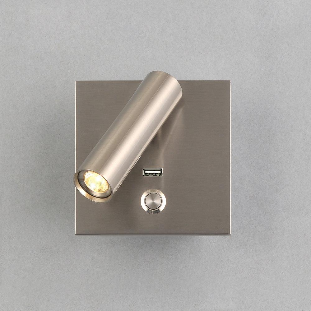 Sothis nowoczesny minimalistyczny kinkiet USB do łóżka czarny