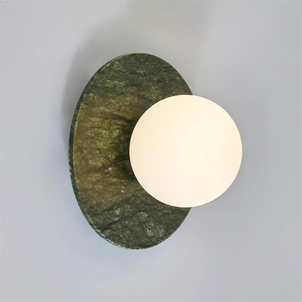 Enox minimalistyczna lampa ścienna z globem marmurowym
