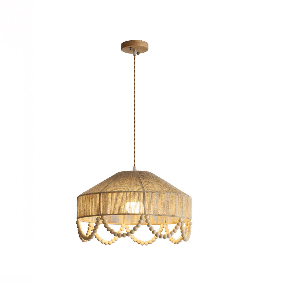Southvale1 Lampa wisząca z liny konopnej