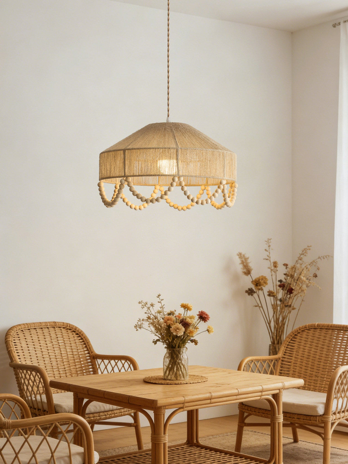 Southvale1 Lampa wisząca z liny konopnej