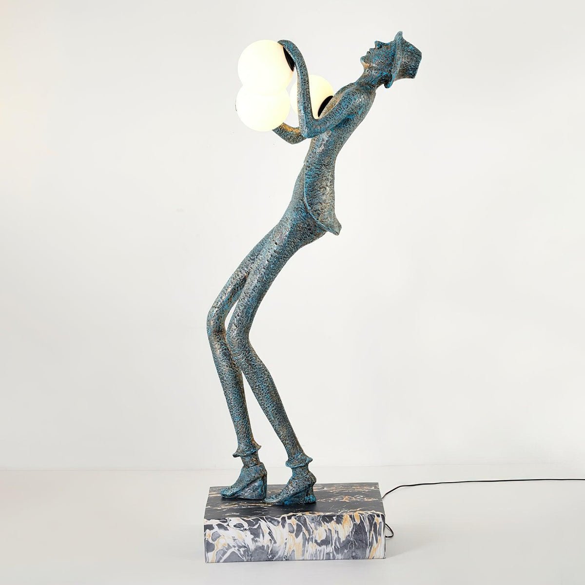 Evlirir artystyczna lampa stojąca z brązu