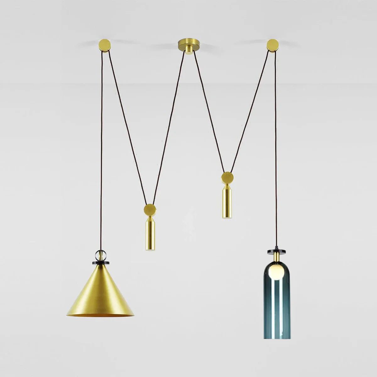 Cirorira żyrandol o geometrycznym kształcie