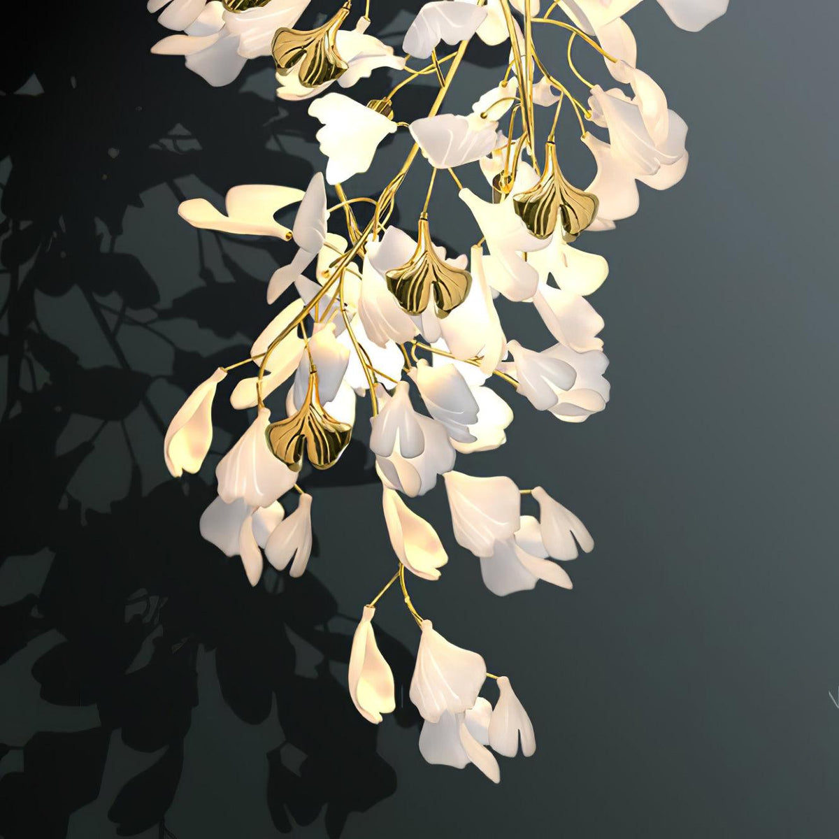 Kinkiet Gingko Flowers Solivaya ze szkła