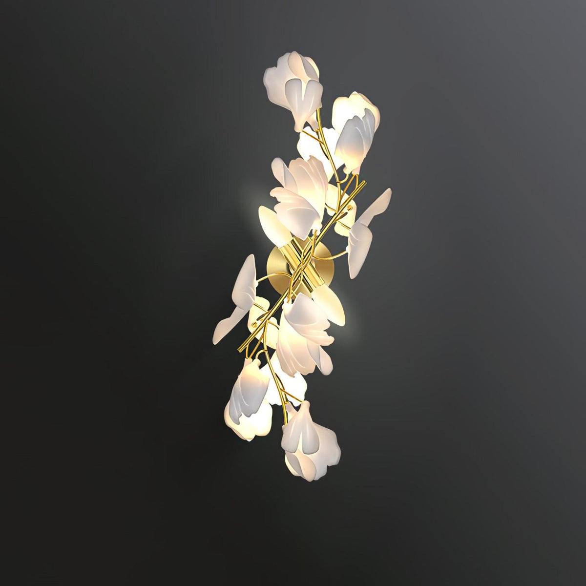 Kinkiet Gingko Flowers Solivaya ze szkła