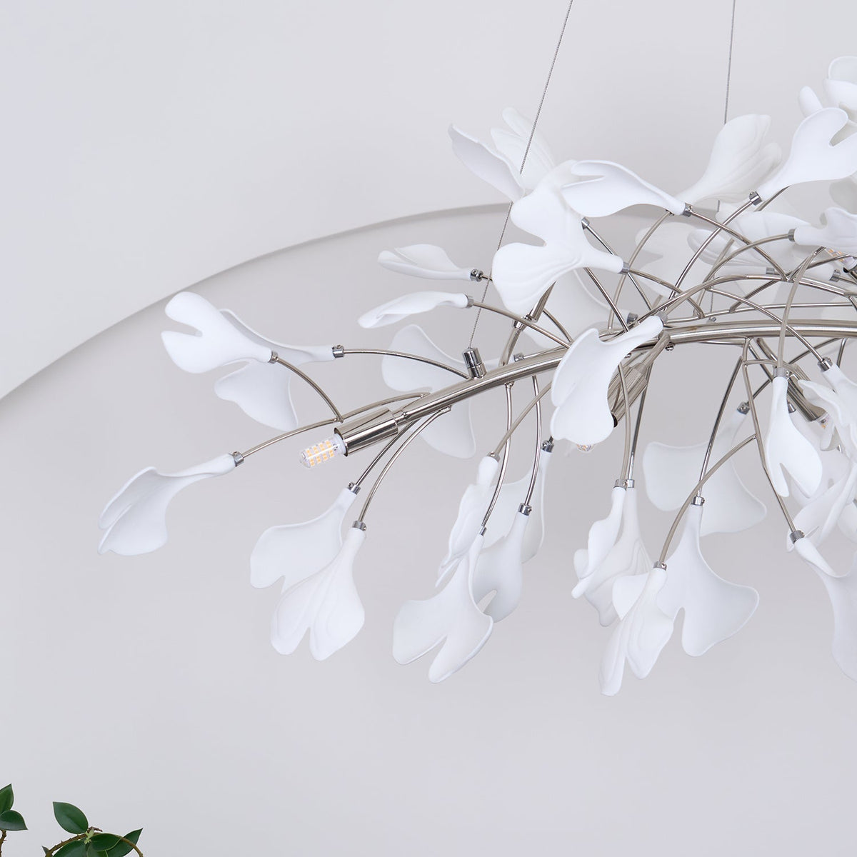 Oriiselle żyrandol ceramiczny Gingko Petal Gold