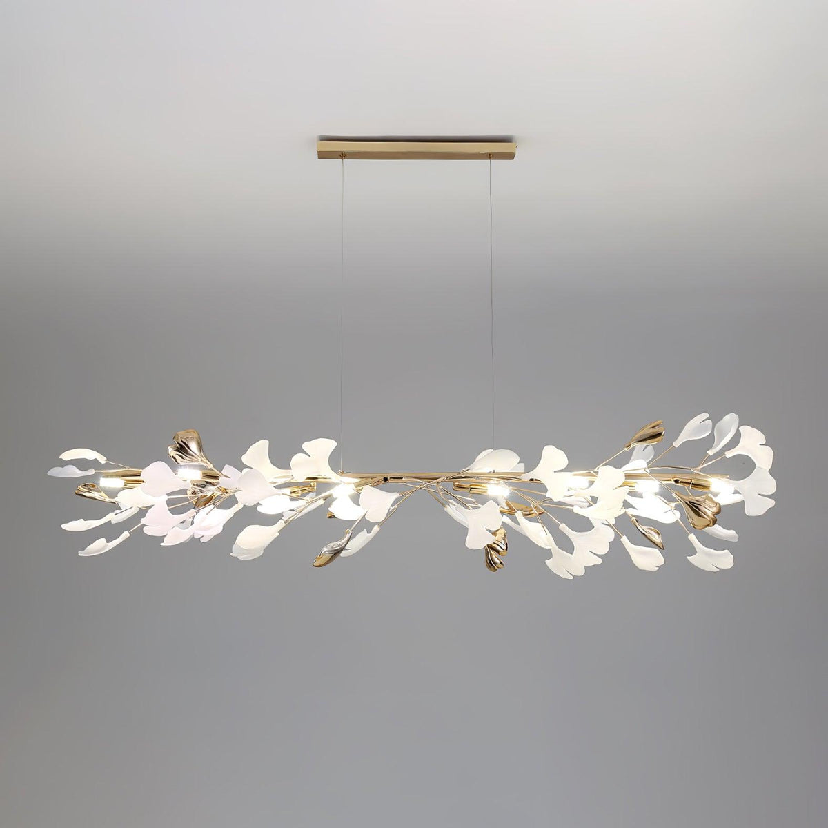Vixu żyrandol w stylu postmodern luxury z ceramiką i liśćmi ginkgo