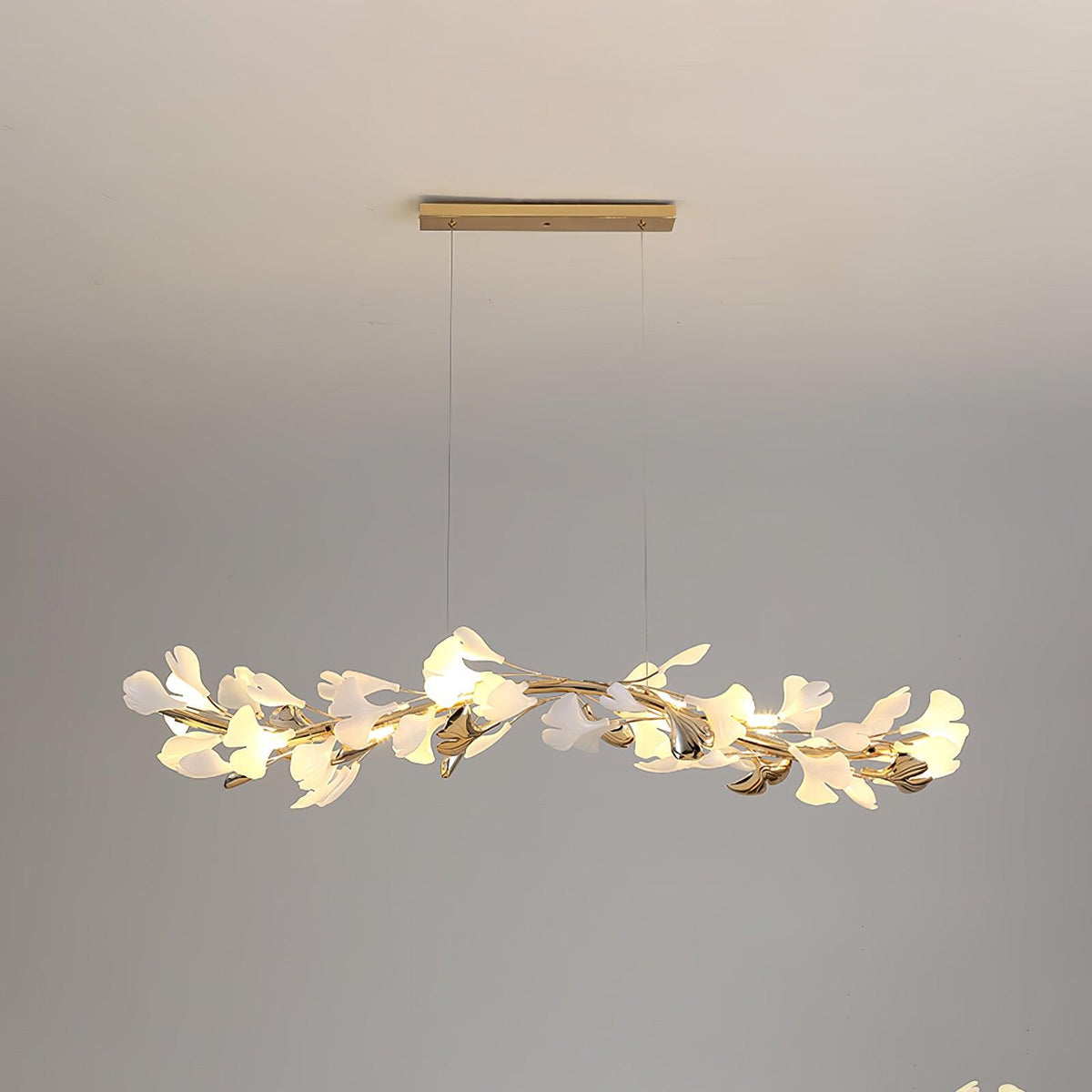 Vixu żyrandol w stylu postmodern luxury z ceramiką i liśćmi ginkgo