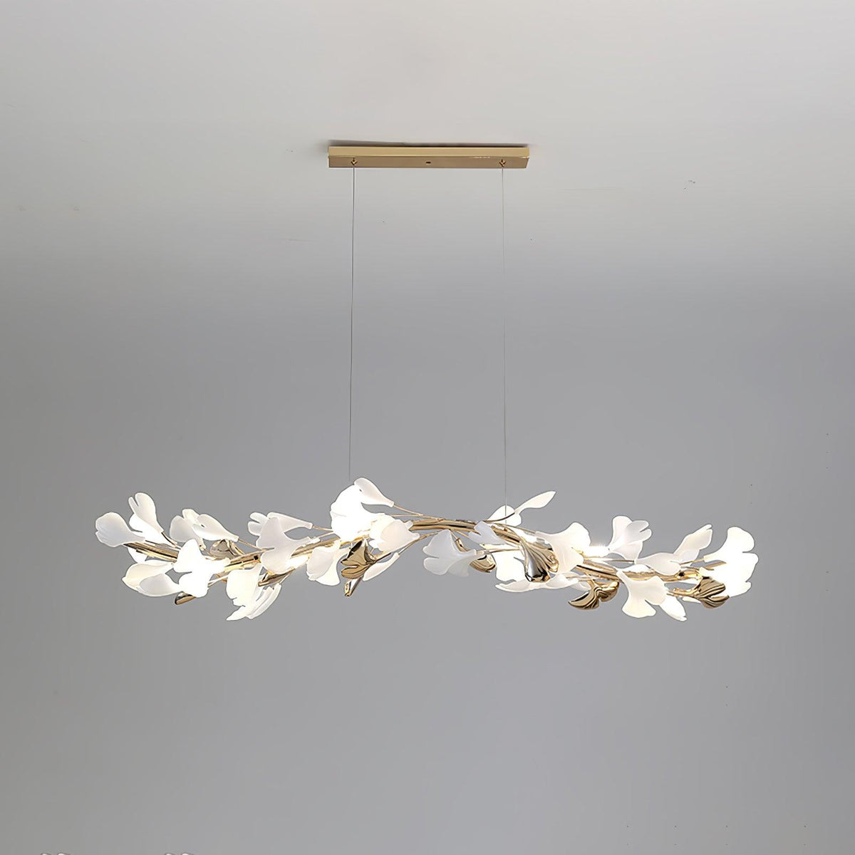 Vixu żyrandol w stylu postmodern luxury z ceramiką i liśćmi ginkgo