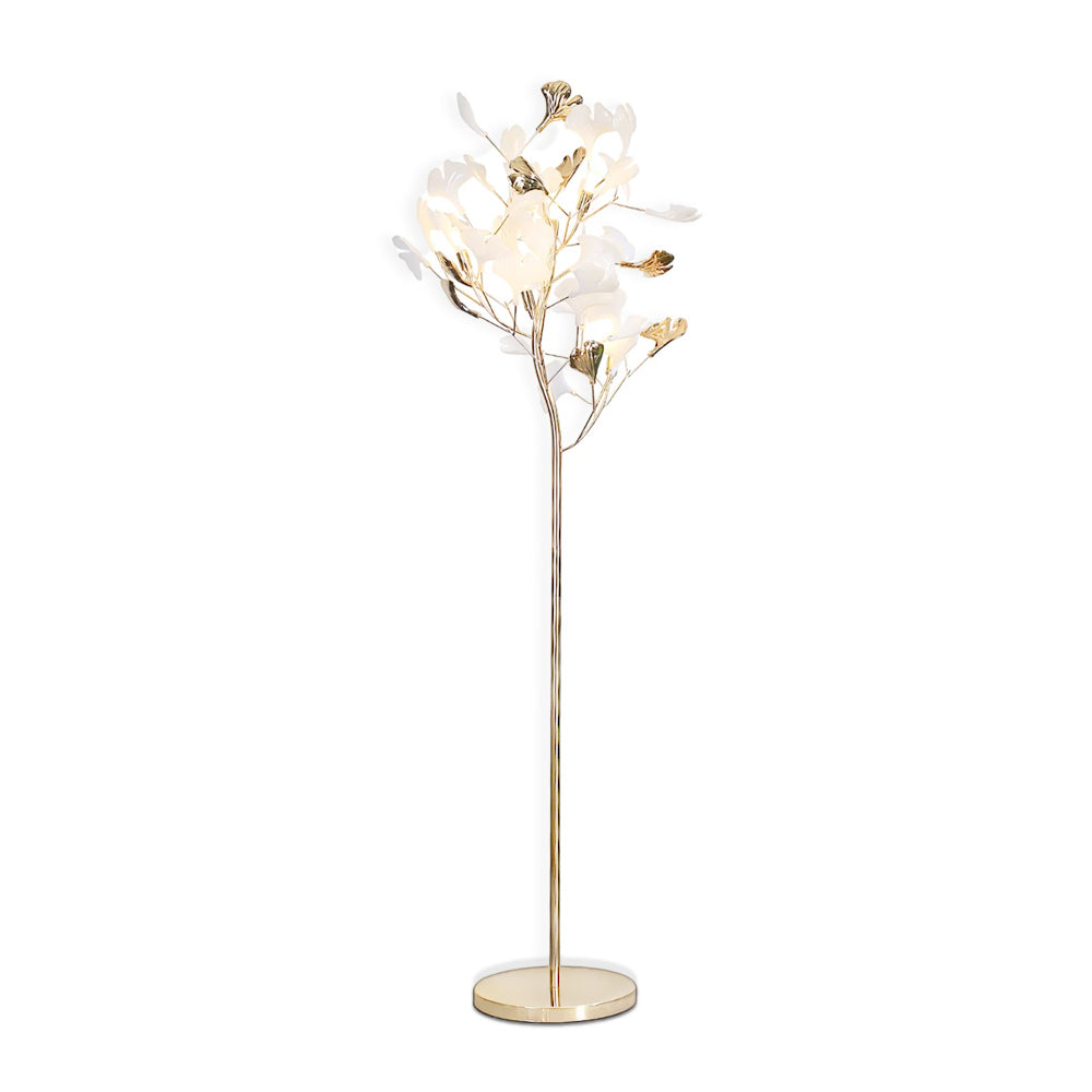 Ella lampa stojąca Gingko z ceramiki