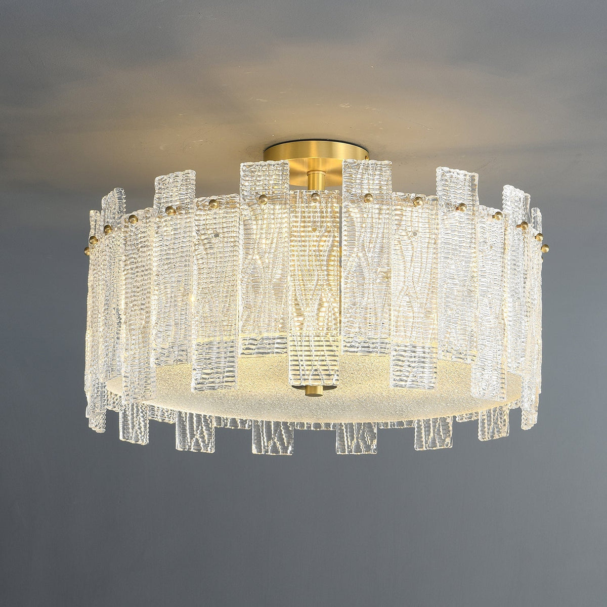 Symiror nowoczesna lampa sufitowa ze szkła w miedzi