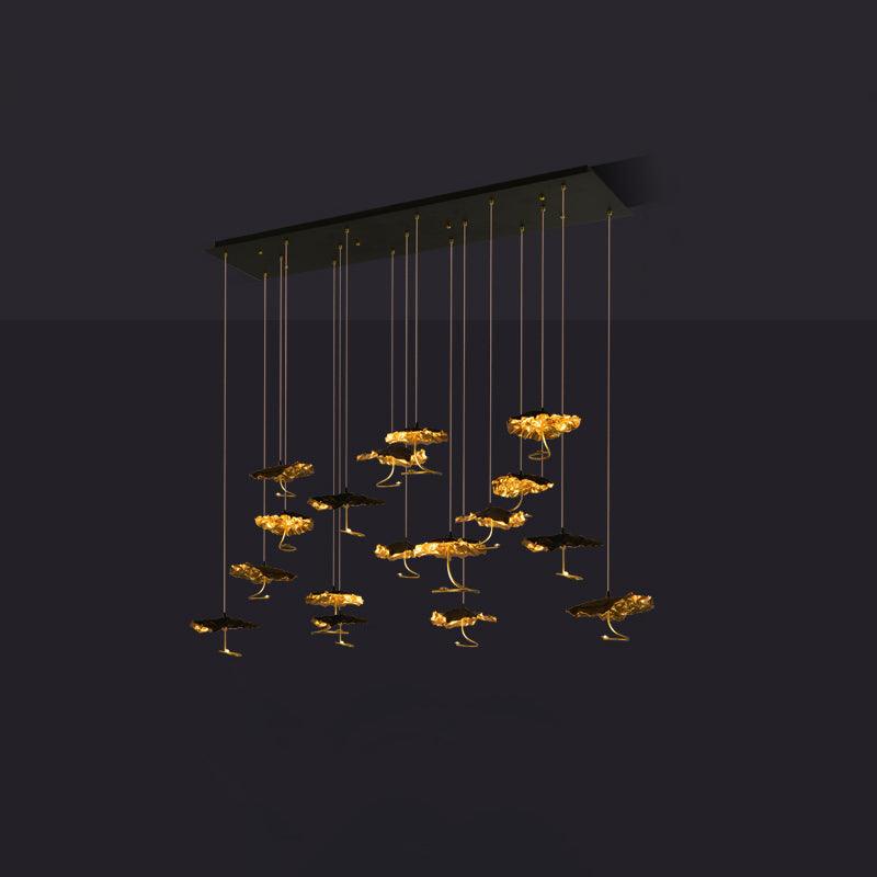Aureate Cloud Brass Cluster żyrandol