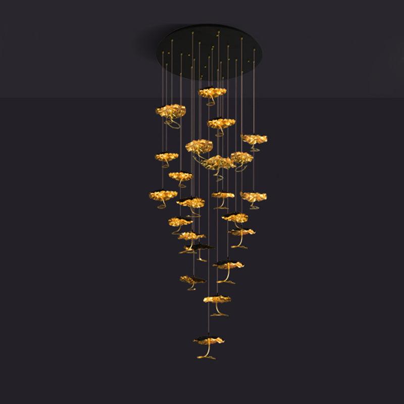 Aureate Cloud Brass Cluster żyrandol