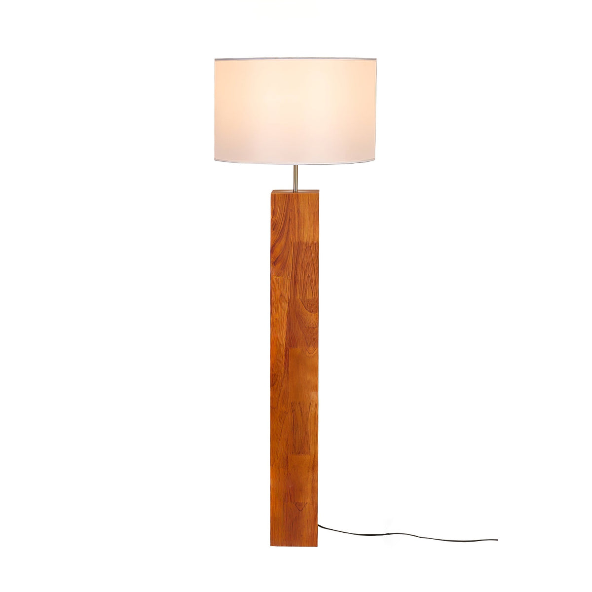 Timberline lampa stojąca z płótna i drewna