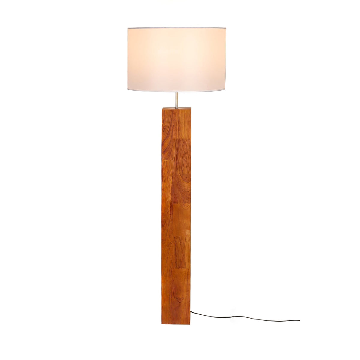 Timberline lampa stojąca z płótna i drewna