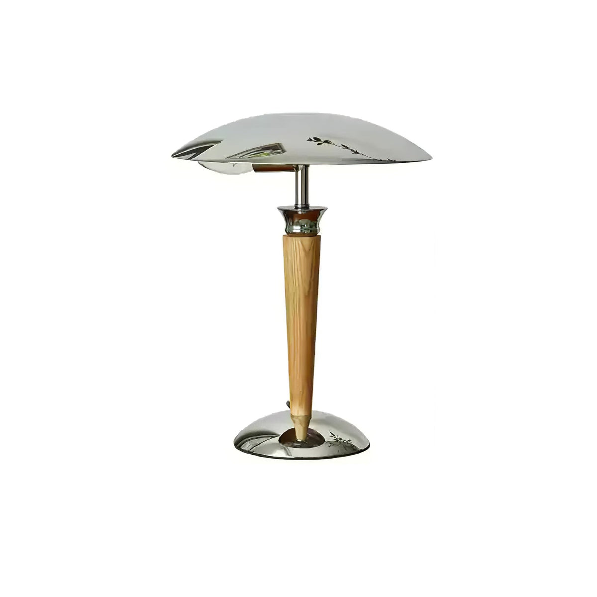 Orion Luxe lampa stołowa w stylu minimalistycznym ze szkła i drewna