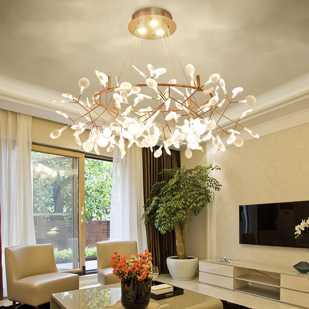 Auroreon żyrandol Rose Gold Firefly LED Branch