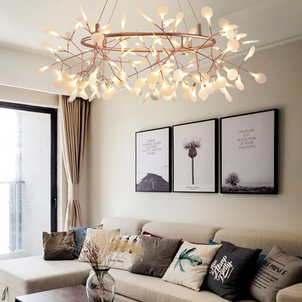 Auroreon żyrandol Rose Gold Firefly LED Branch
