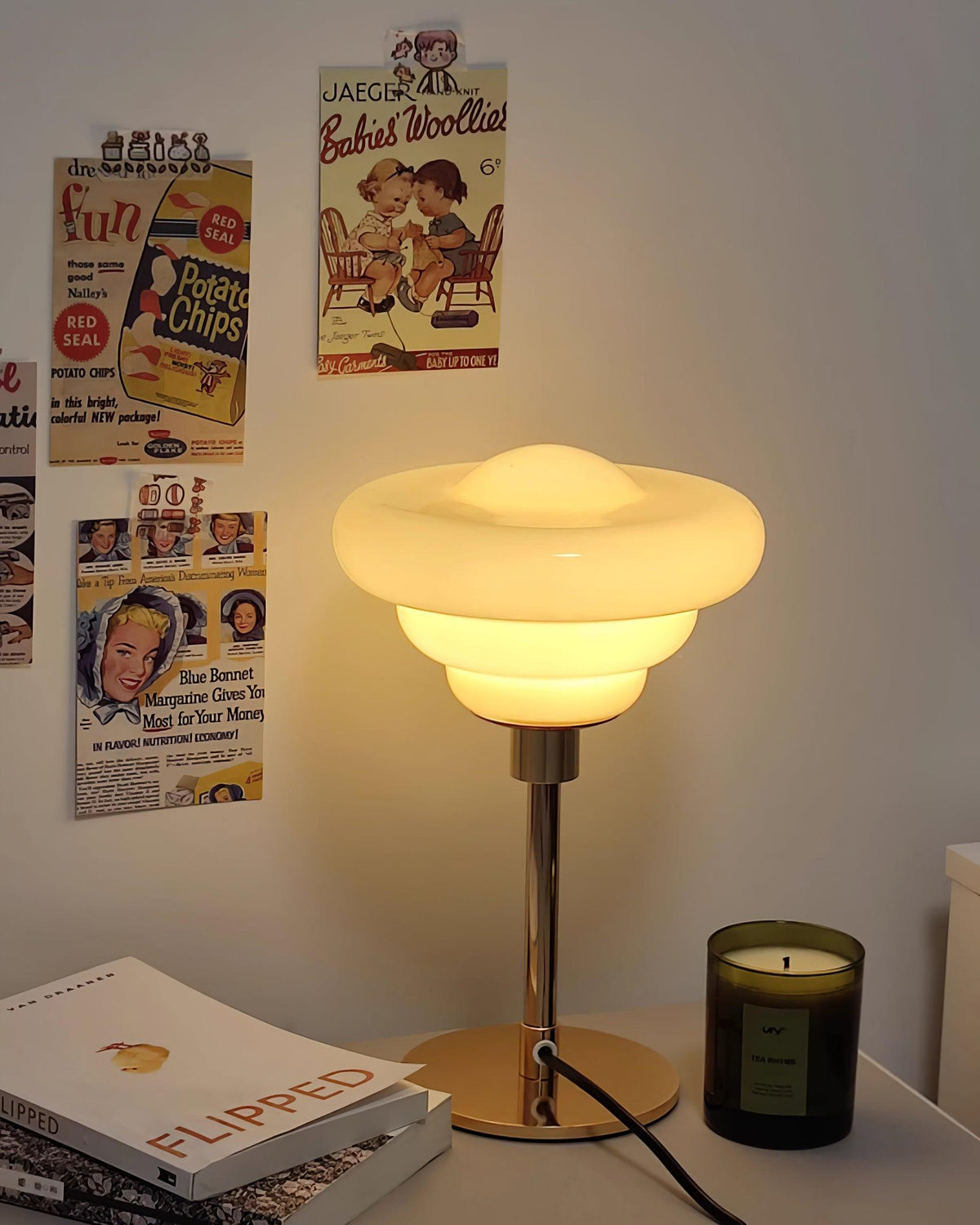 Lampa stołowa Oreloaine ze szkła