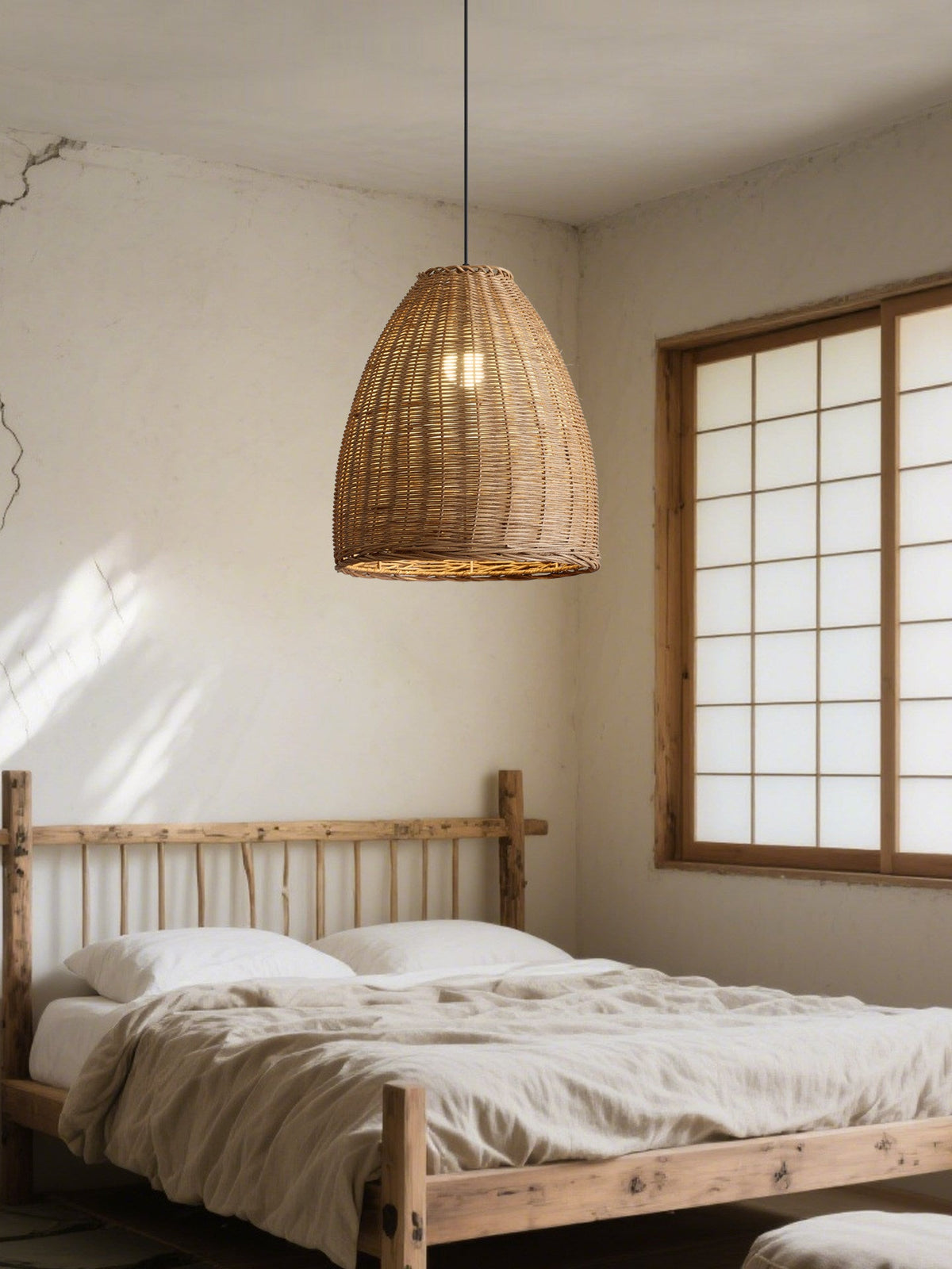 Jarrowcombe Lampa wisząca z plecionego rattanu