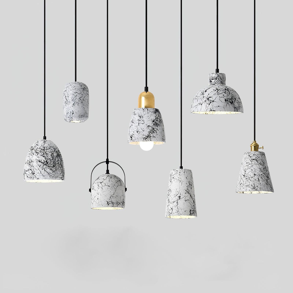 Marble nowoczesny żyrandol wiszący w stylu cementowym