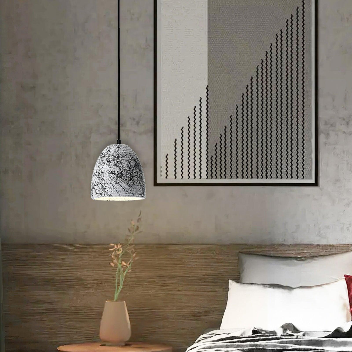 Marble nowoczesny żyrandol wiszący w stylu cementowym