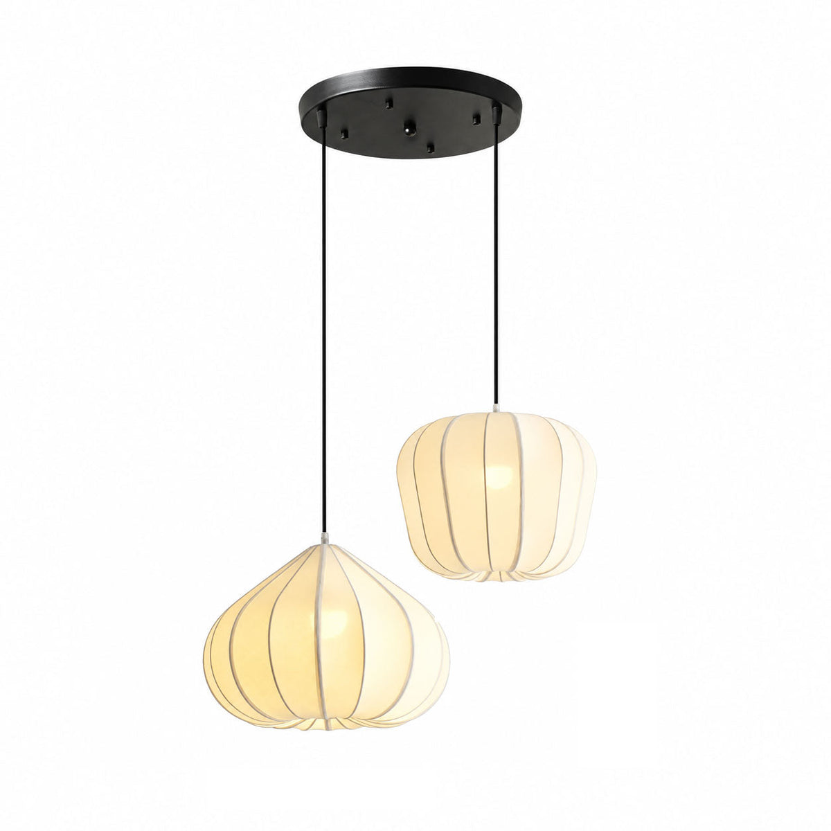 Fallowmere Lampa Wisząca Z Prążkowanej Elastycznej Tkaniny