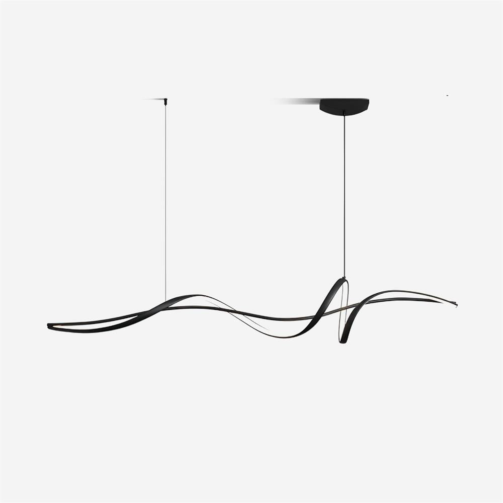 Calelina nowoczesna lampa wisząca LED Wave czarna