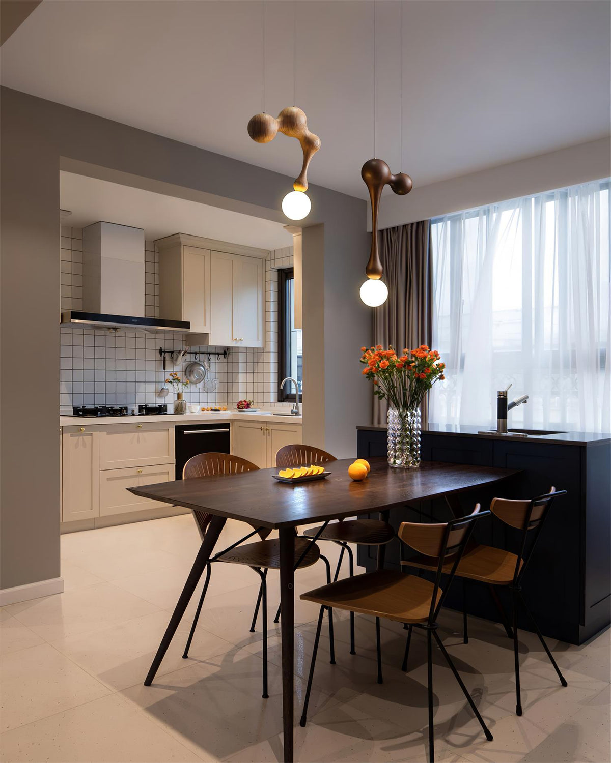 Hale Luxury drewniana lampa wisząca