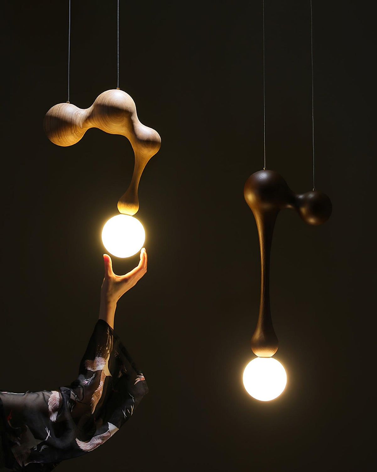 Hale Luxury drewniana lampa wisząca