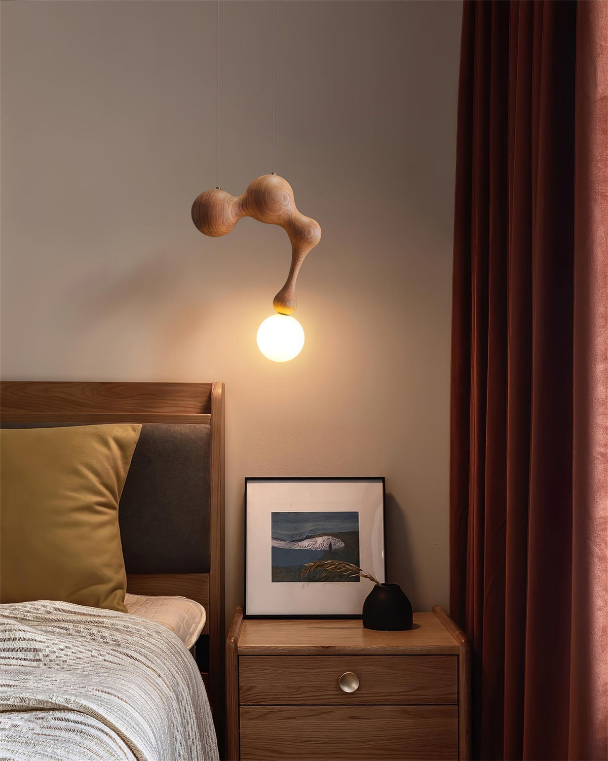 Hale Luxury drewniana lampa wisząca