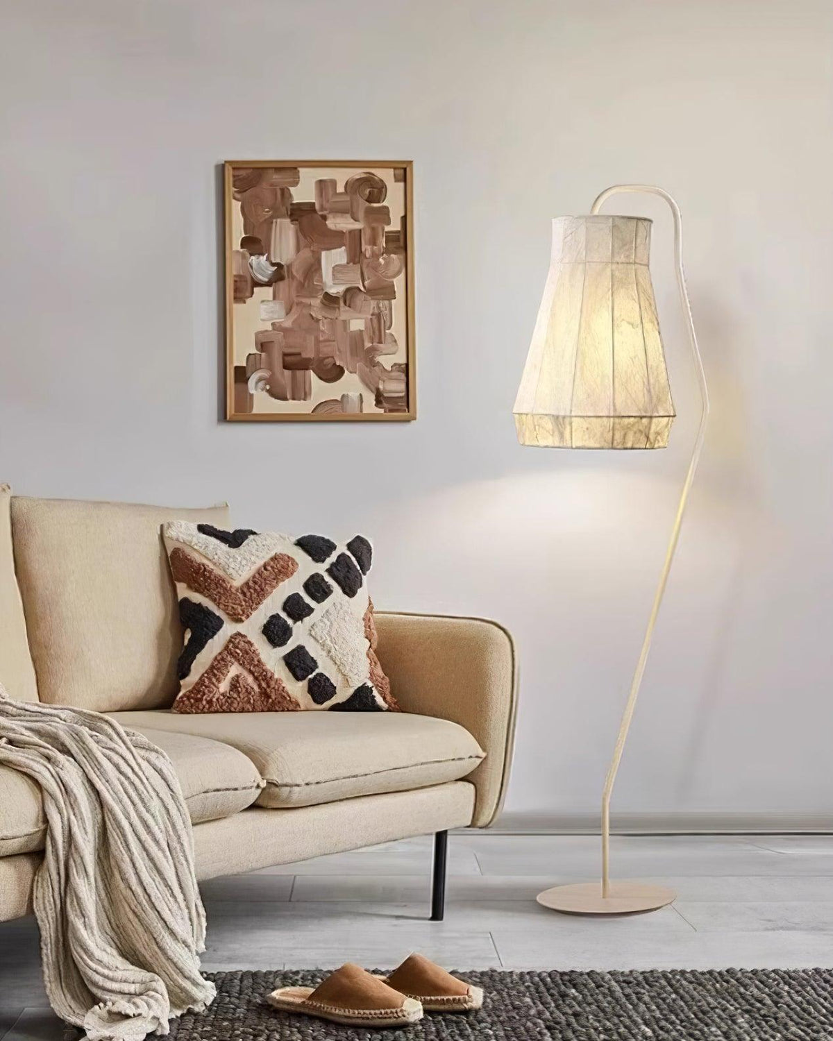 Otheir minimalistyczna lampa stojąca z płótna