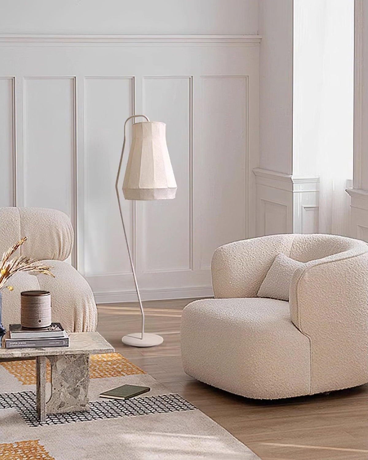 Otheir minimalistyczna lampa stojąca z płótna