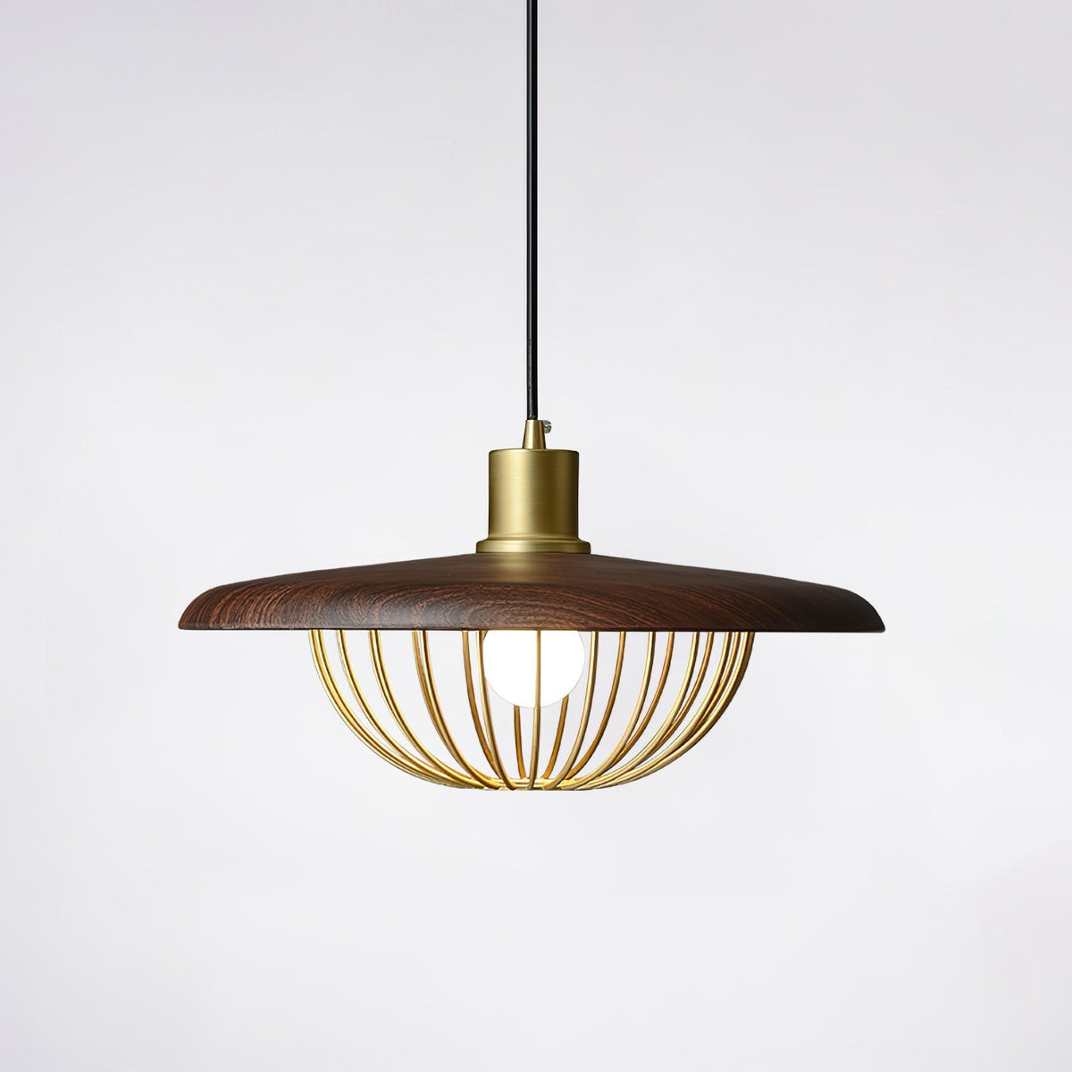 Rinoira lampa wisząca w stylu retro vintage z drewna