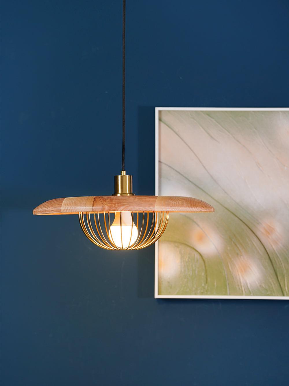 Rinoira lampa wisząca w stylu retro vintage z drewna
