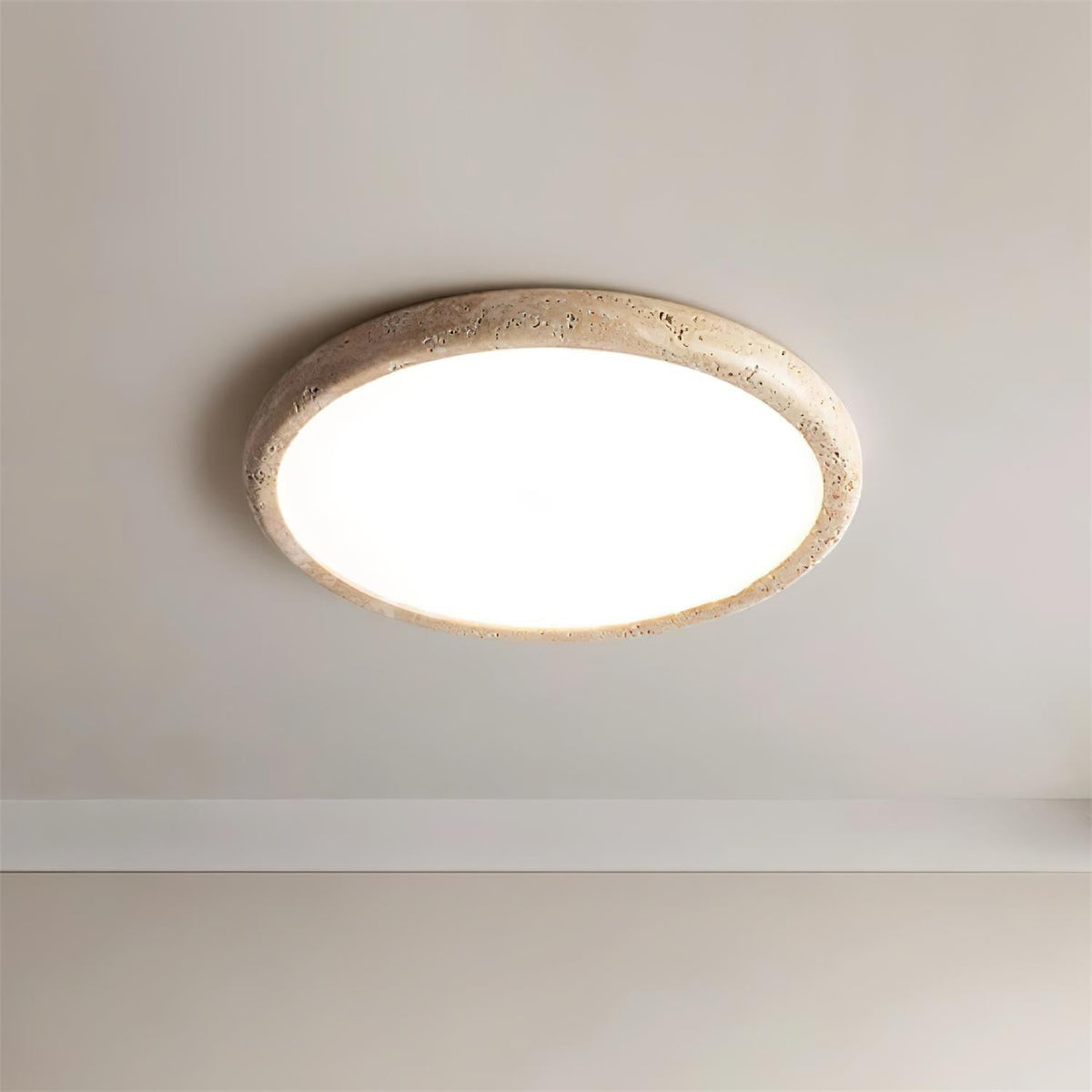 Ciro sufitowa lampa z ramą w travertynie