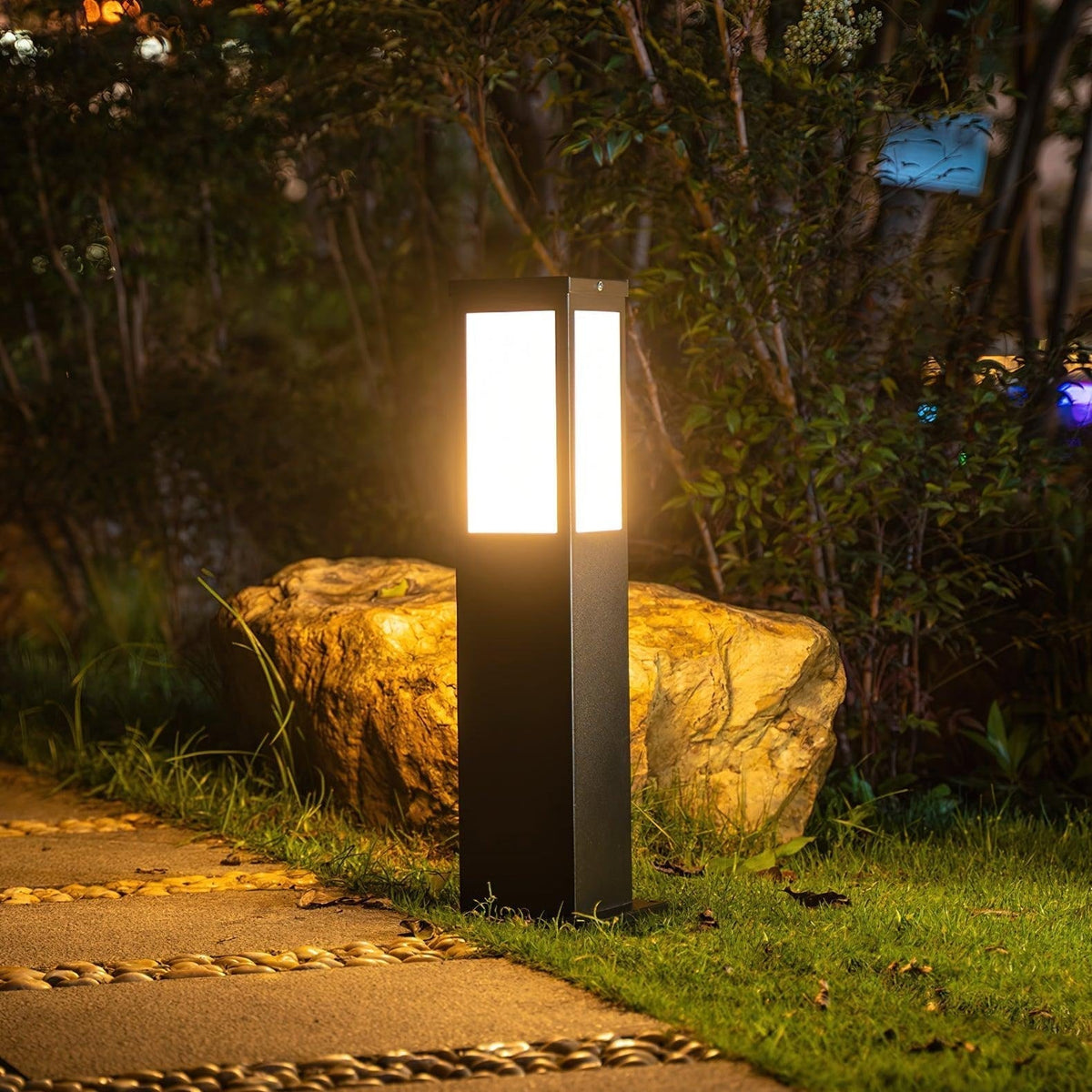 Leo słupowa lampa solarna na zewnątrz