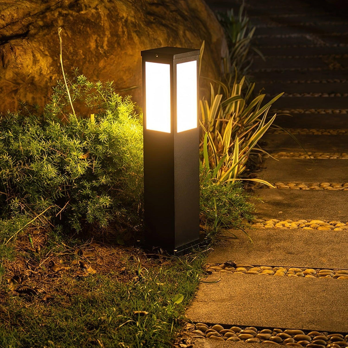 Leo słupowa lampa solarna na zewnątrz