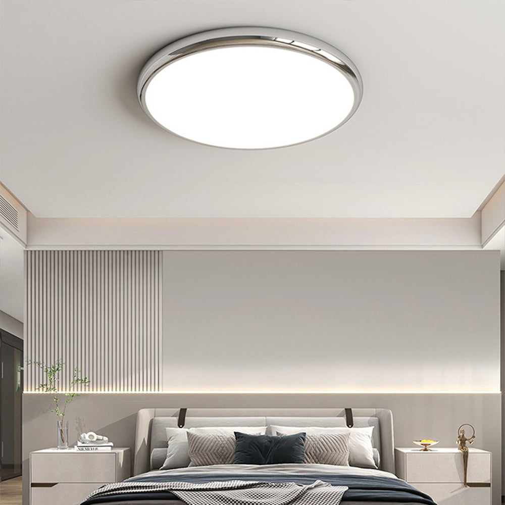 Muto Retro Circle lampa sufitowa montowana bezpośrednio w kolorze białym z metalu do sypialni