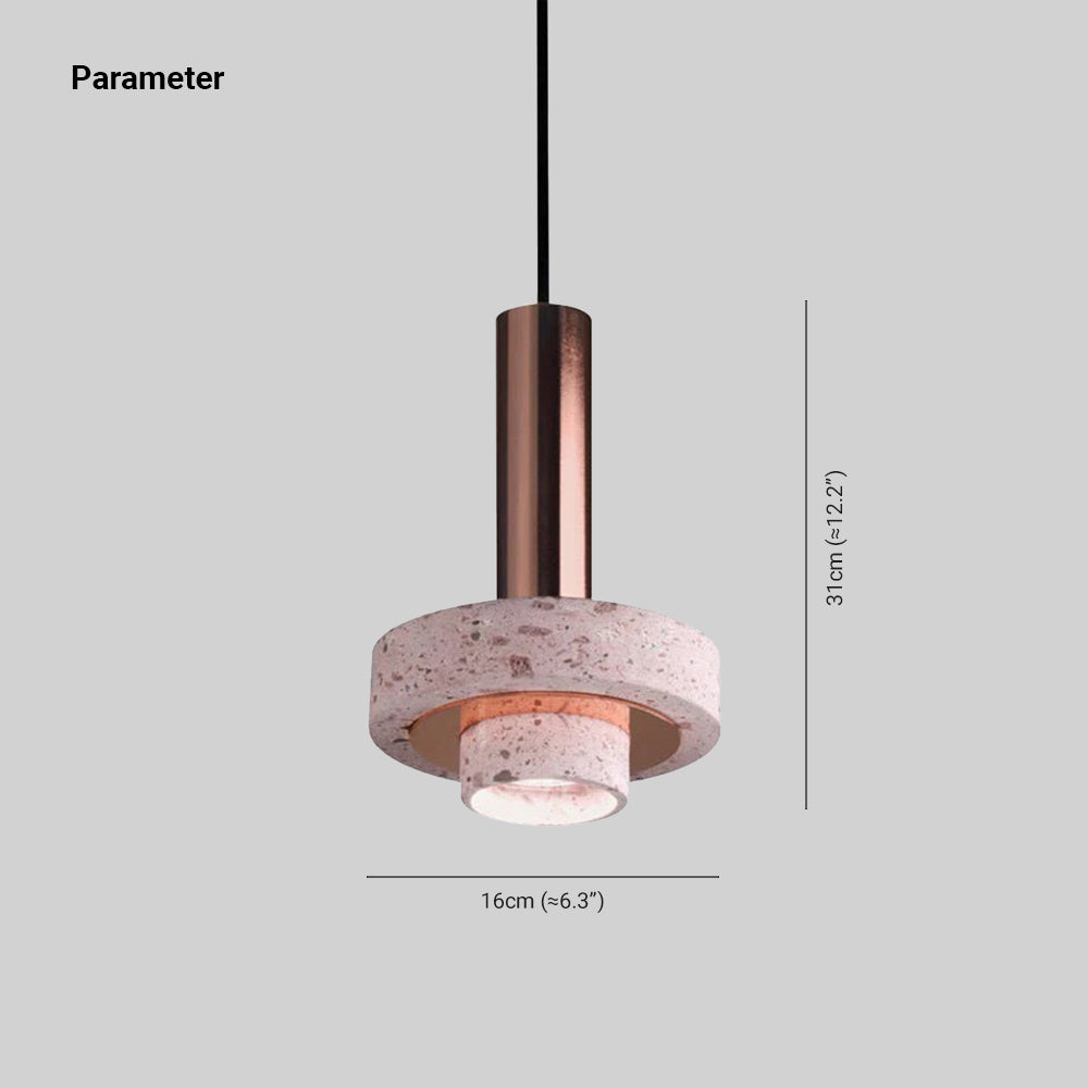 Arisha nowoczesna lampa wisząca LED Art Deco kolorowa w kolorze terazzo