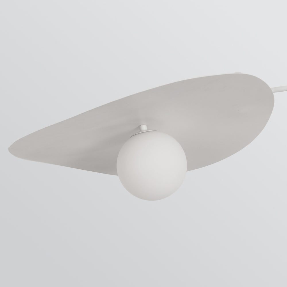 Arisha minimalistyczna lampa wisząca w kształcie liścia lotosu z metalu, czarna/złota