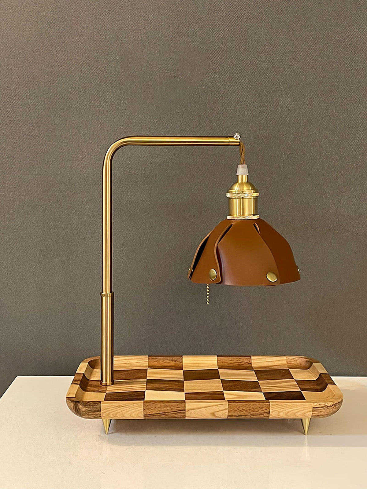 Elvaniella nowoczesna lampa stołowa z drewna
