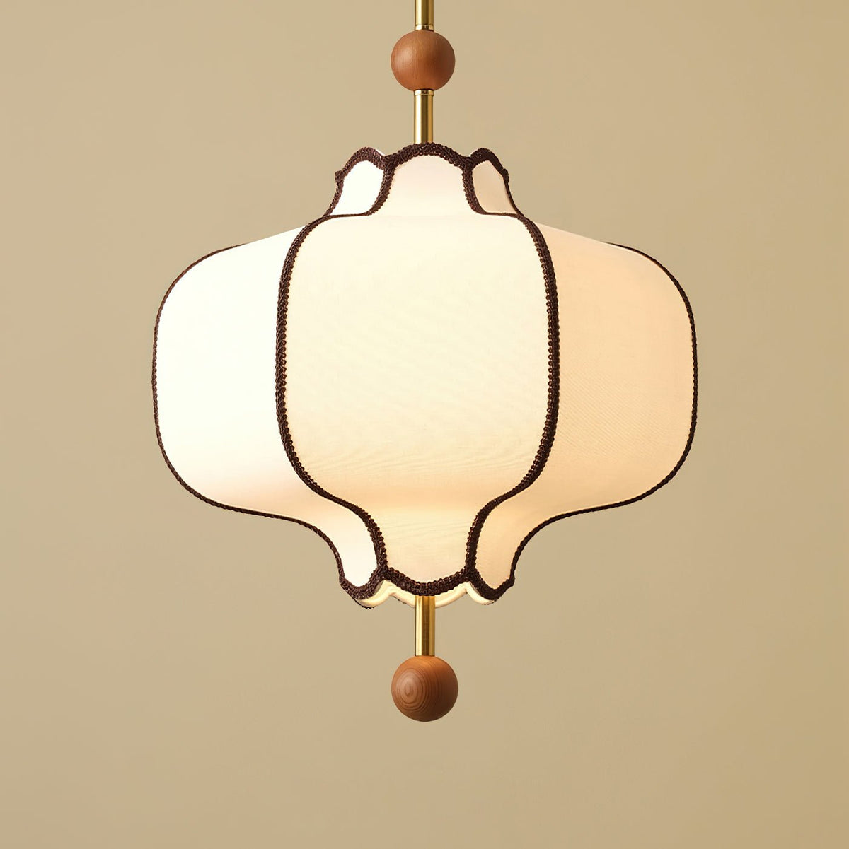 Aura lampa wisząca w stylu latarni z tkaniny