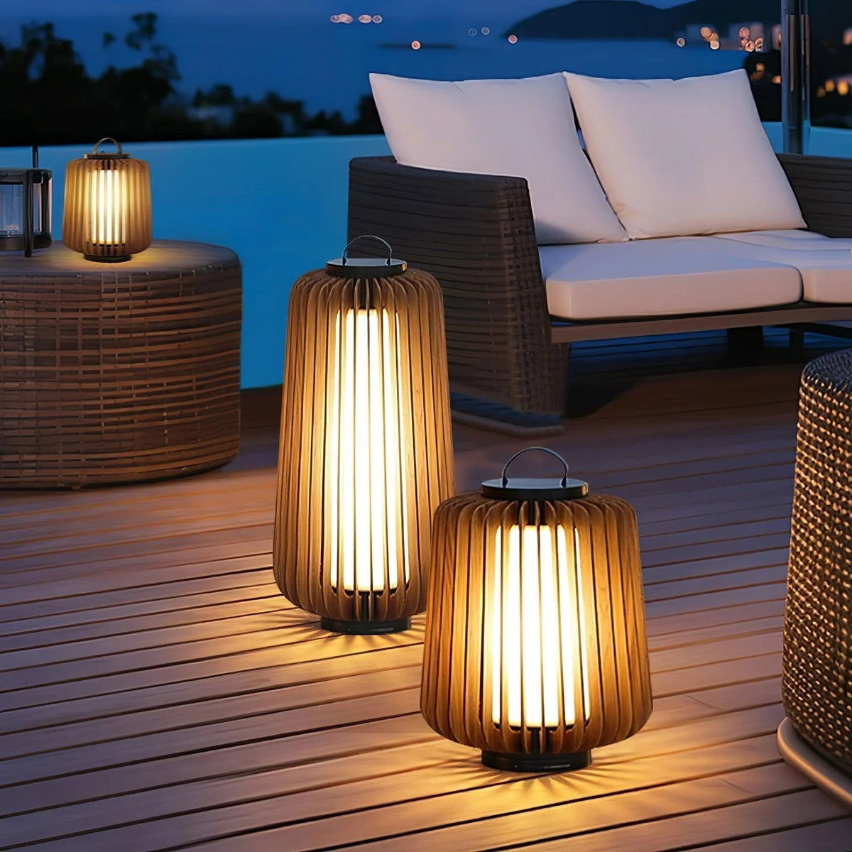Lampa stołowa Teak Wood