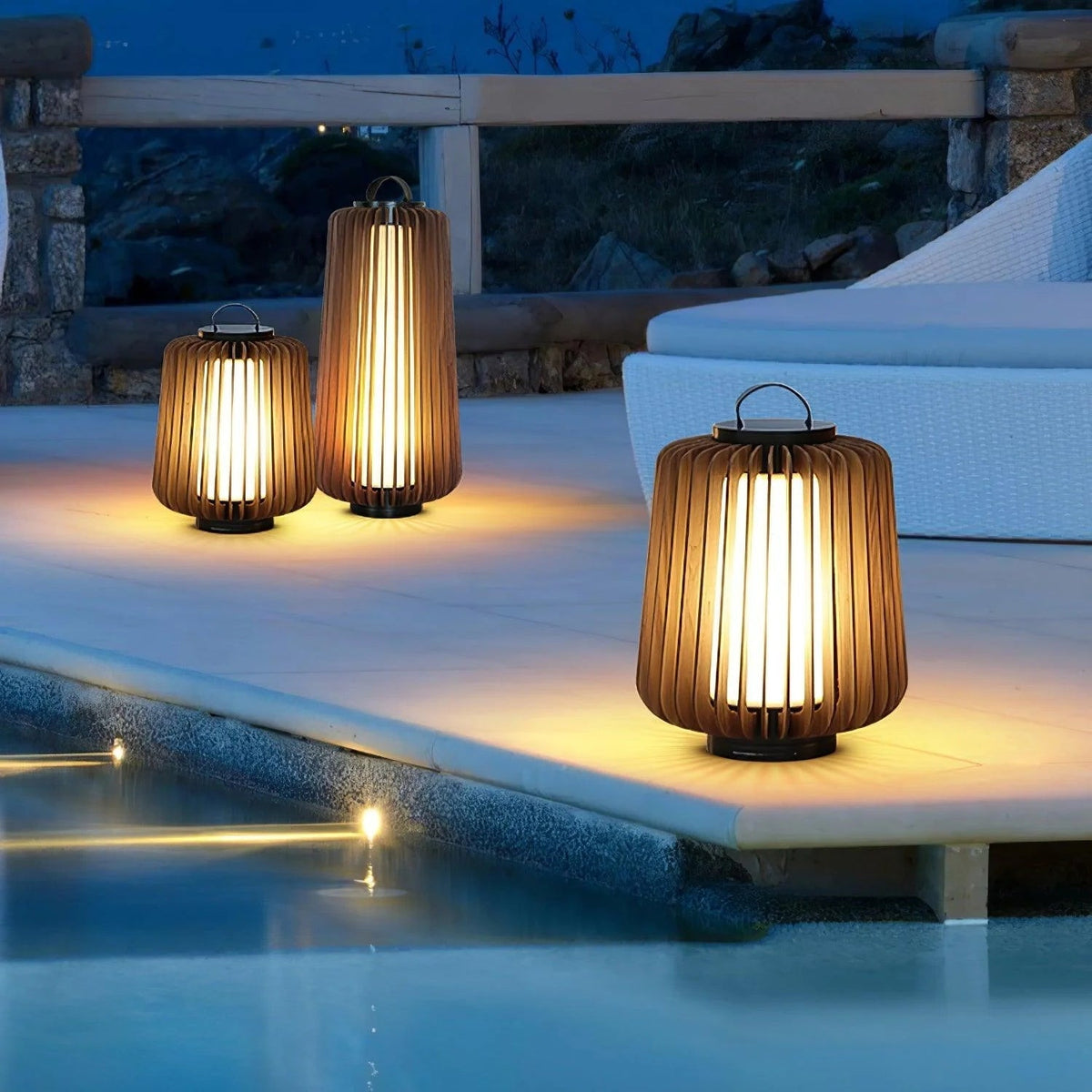 Lampa stołowa Teak Wood