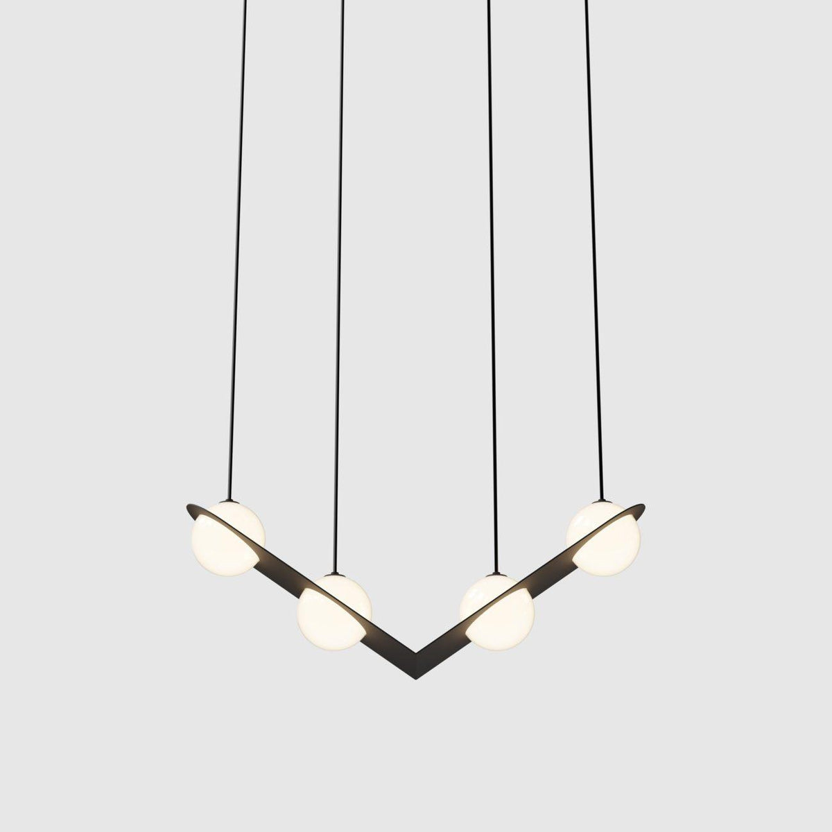 Irenol czarna lampa wisząca w stylu nowoczesnym Laurent
