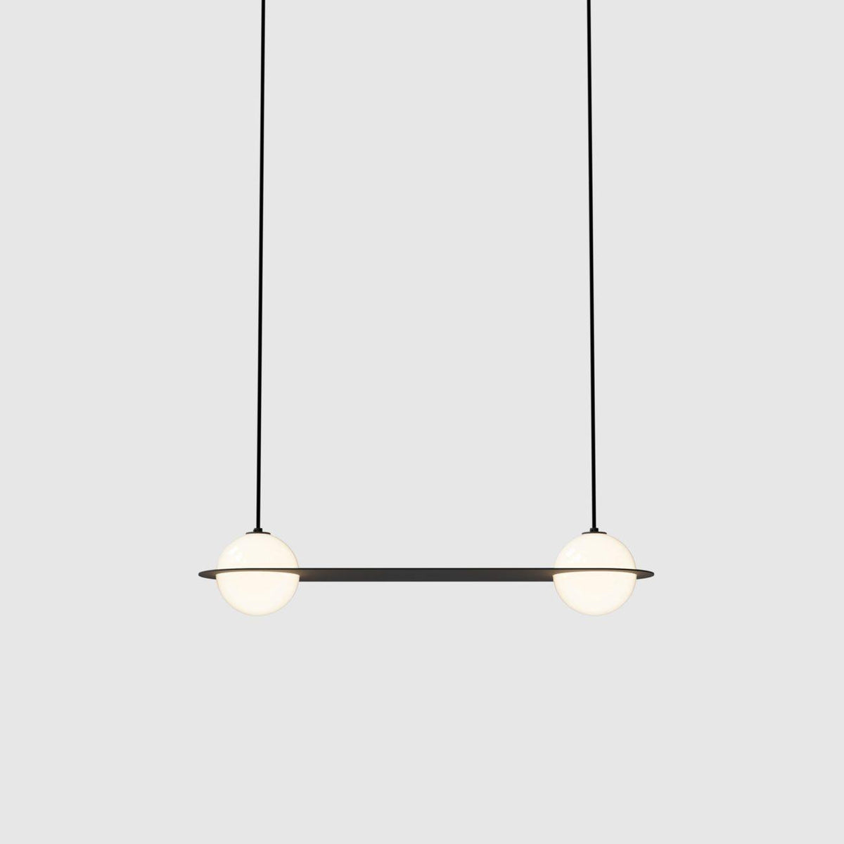 Selan czarna lampa wisząca ze szkła