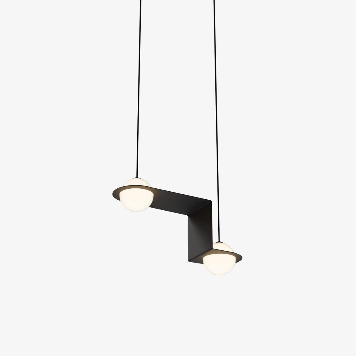Irenol czarna lampa wisząca w stylu nowoczesnym Laurent