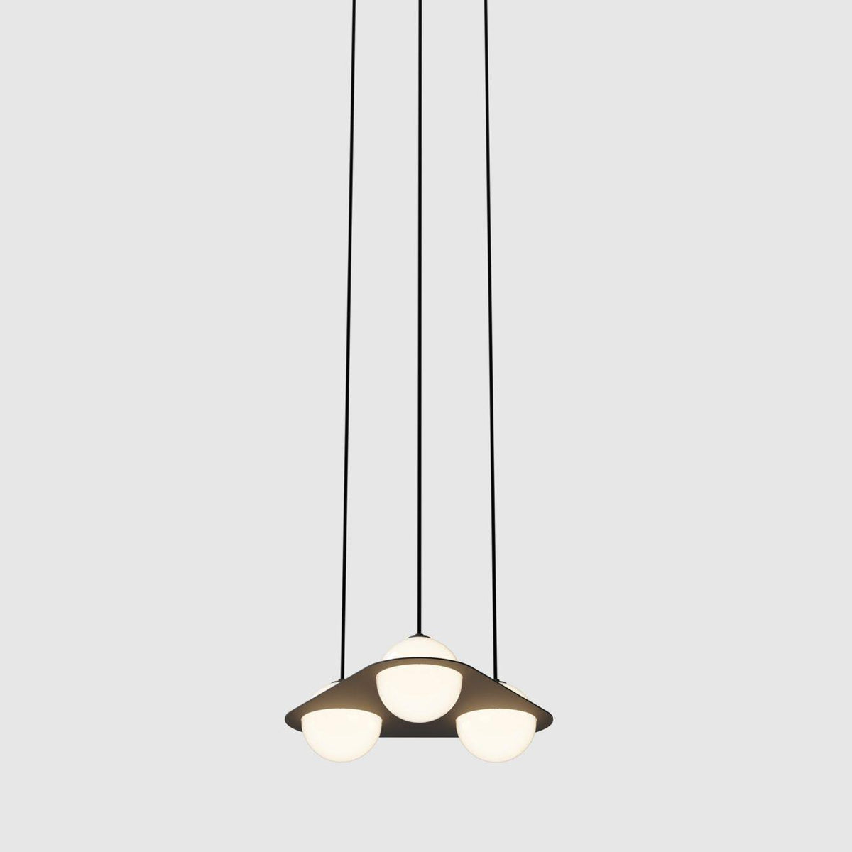 Selan czarna lampa wisząca ze szkła