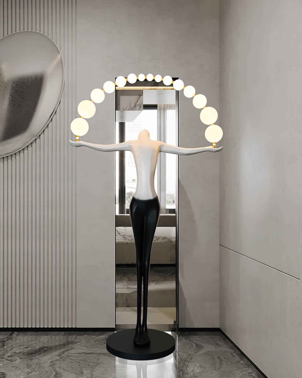 Luminara Gradient rzeźbiona zewnętrzna lampa stojąca